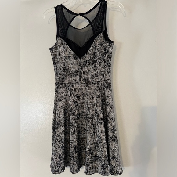 Black and Silver Sheer Top Dress - Picture 3 of 5